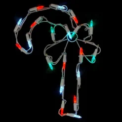 12" Battery Operated LED Candy Cane Christmas Window Silhouette Decoration