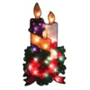17.5" Lighted Holly And Berry With Candles And Bow Christmas Window Silhouette -Noel Twinkle Shop northlight zg27651 45648.1667488257