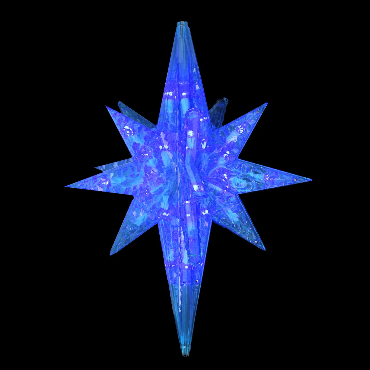 19" LED Blue Twinkling 3D Bethlehem Star Hanging Christmas Decoration 4 19" LED Blue Twinkling 3D Bethlehem Star Hanging Christmas Decoration - Image 2