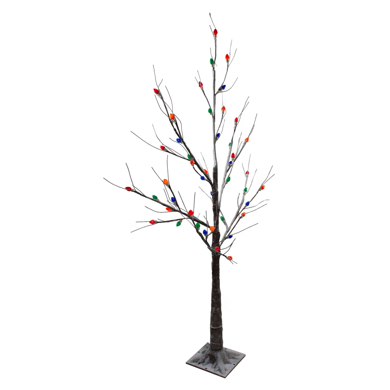 4' Pre-Lit LED Brown Artificial Christmas Tree- Multi-Colored Lights 6 4' Pre-Lit LED Brown Artificial Christmas Tree- Multi-Colored Lights - Image 4