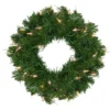 Pre-Lit Deluxe Windsor Pine Artificial Christmas Wreath - 12-Inch, Clear Lights -Noel Twinkle Shop northlightgb yww812 grupdate 81000.1667573677