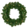 Deluxe Windsor Pine Artificial Christmas Wreath - 16-Inch, Clear Lights