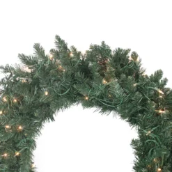Pre-Lit Traditional Pine Artificial Christmas Wreath - 30-Inch, Clear Lights -Noel Twinkle Shop northlightm84358 45704.1667641246