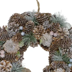 Glittered Pine Cones And Berries Artificial Christmas Wreath, 13-Inch, Unlit -Noel Twinkle Shop northlightsh89585b 60362.1667572563