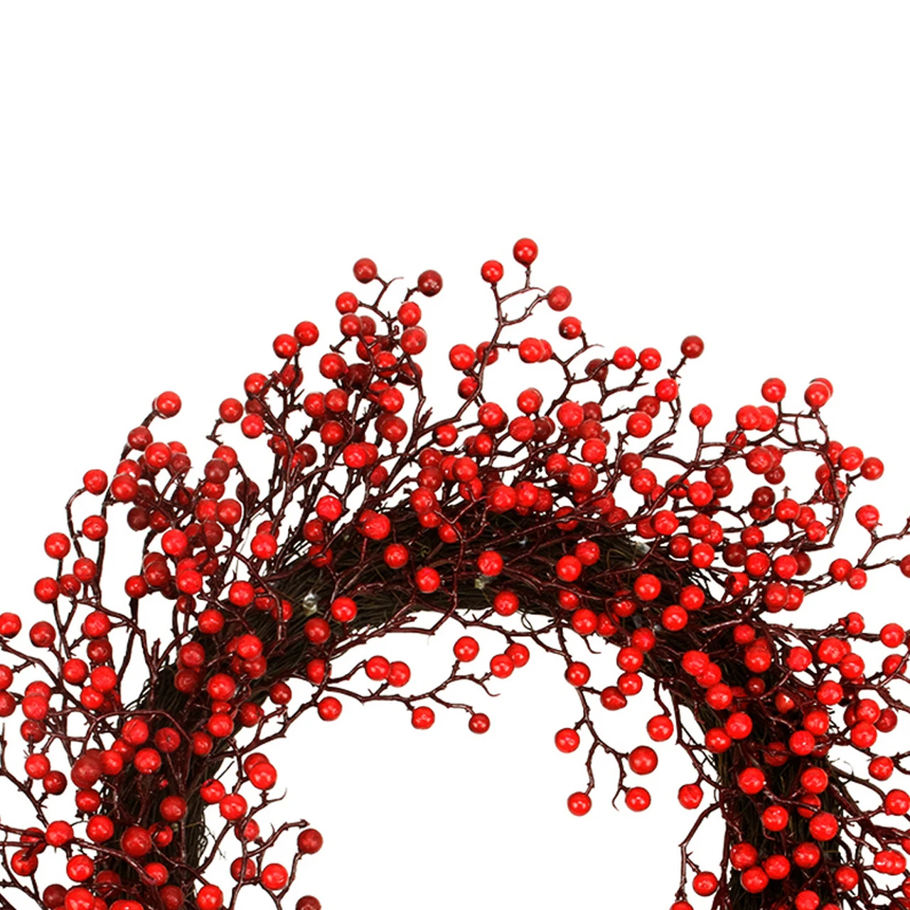 Festive Red Berries Artificial Christmas Wreath - 22-Inch, Unlit 5 Festive Red Berries Artificial Christmas Wreath - 22-Inch, Unlit - Image 3