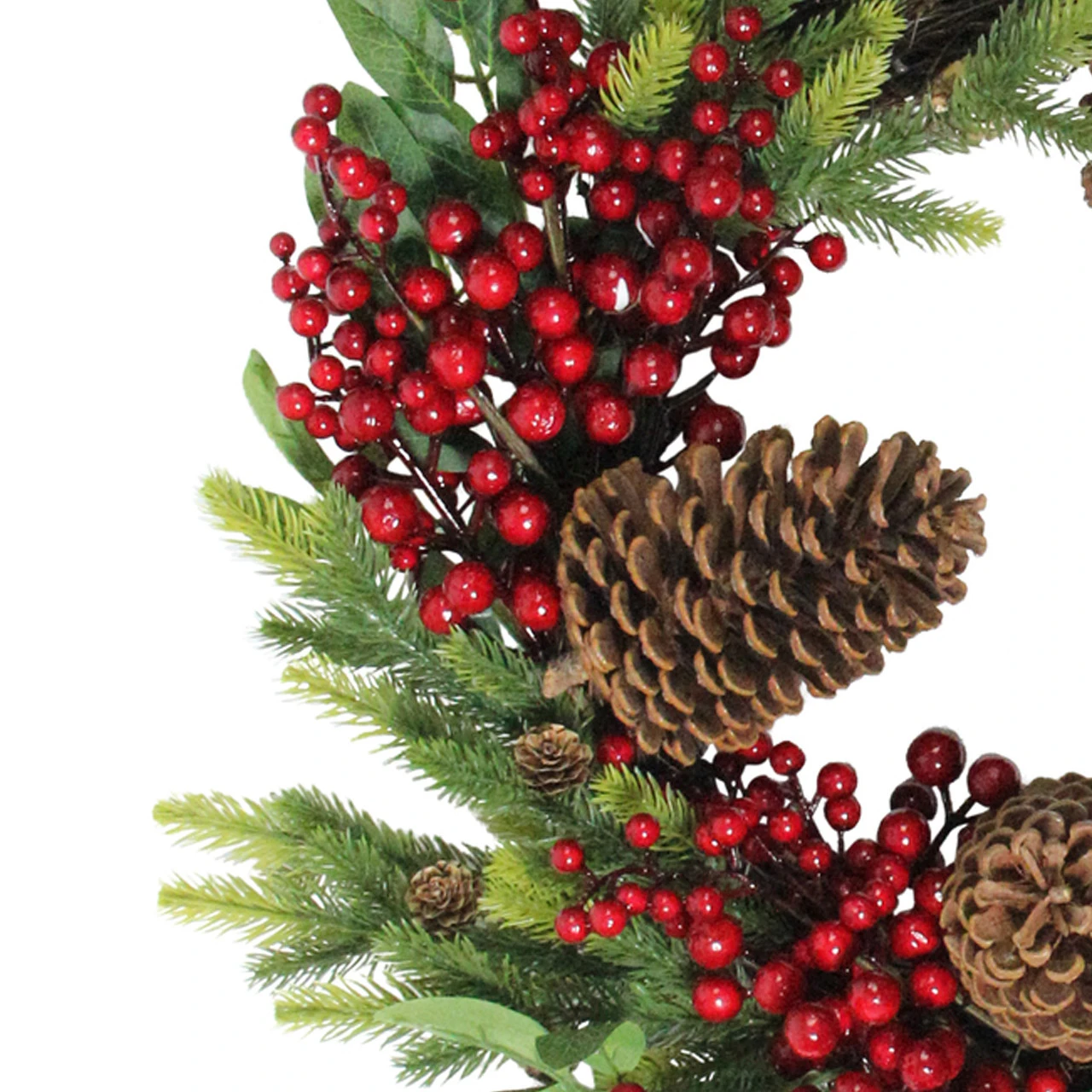 Pine Cone And Berry Artificial Christmas Wreath, 22-Inch, Unlit 5 Pine Cone And Berry Artificial Christmas Wreath, 22-Inch, Unlit - Image 3