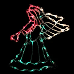 18" Lighted Trumpeting Angel Christmas Window Silhouette Decoration