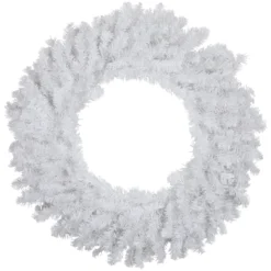 White Canadian Pine Artificial Christmas Wreath, 24-Inch, Unlit