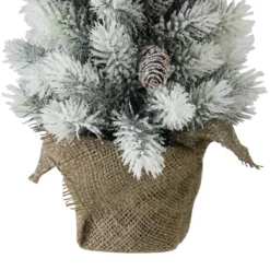 19" Potted Slim Flocked Mini Pine Artificial Christmas Tree In Burlap Base - Unlit 9 19" Potted Slim Flocked Mini Pine Artificial Christmas Tree In Burlap Base - Unlit -Noel Twinkle Shop ouxzxwhwufyy2wxtkhdkq9ttkriwdv9n 46164.1667657552