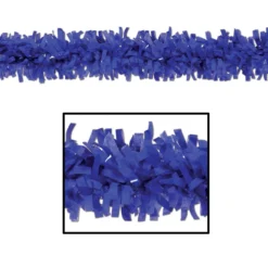 Club Pack Of 24 Bright Blue Festive Tissue Festooning Decorations 25'