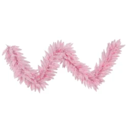 9' X 14" Light Pink Fir Artificial Christmas Garland - Pink Dura-Lit Lights