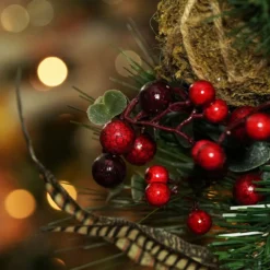 Mixed Pine Berry And Burlap Poinsettia Artificial Christmas Wreath - 24-Inch, Unlit -Noel Twinkle Shop rc6c5dlq7q1njvtykylfydaglasenyle 45386.1667580565