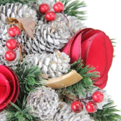 Pine Cones And Red Wooden Roses Artificial Christmas Wreath, 10-Inch, Unlit 8 Pine Cones And Red Wooden Roses Artificial Christmas Wreath, 10-Inch, Unlit -Noel Twinkle Shop sdl7jhoghf3u3xdd2xljtgkvrtapm5iv 49112.1667490024
