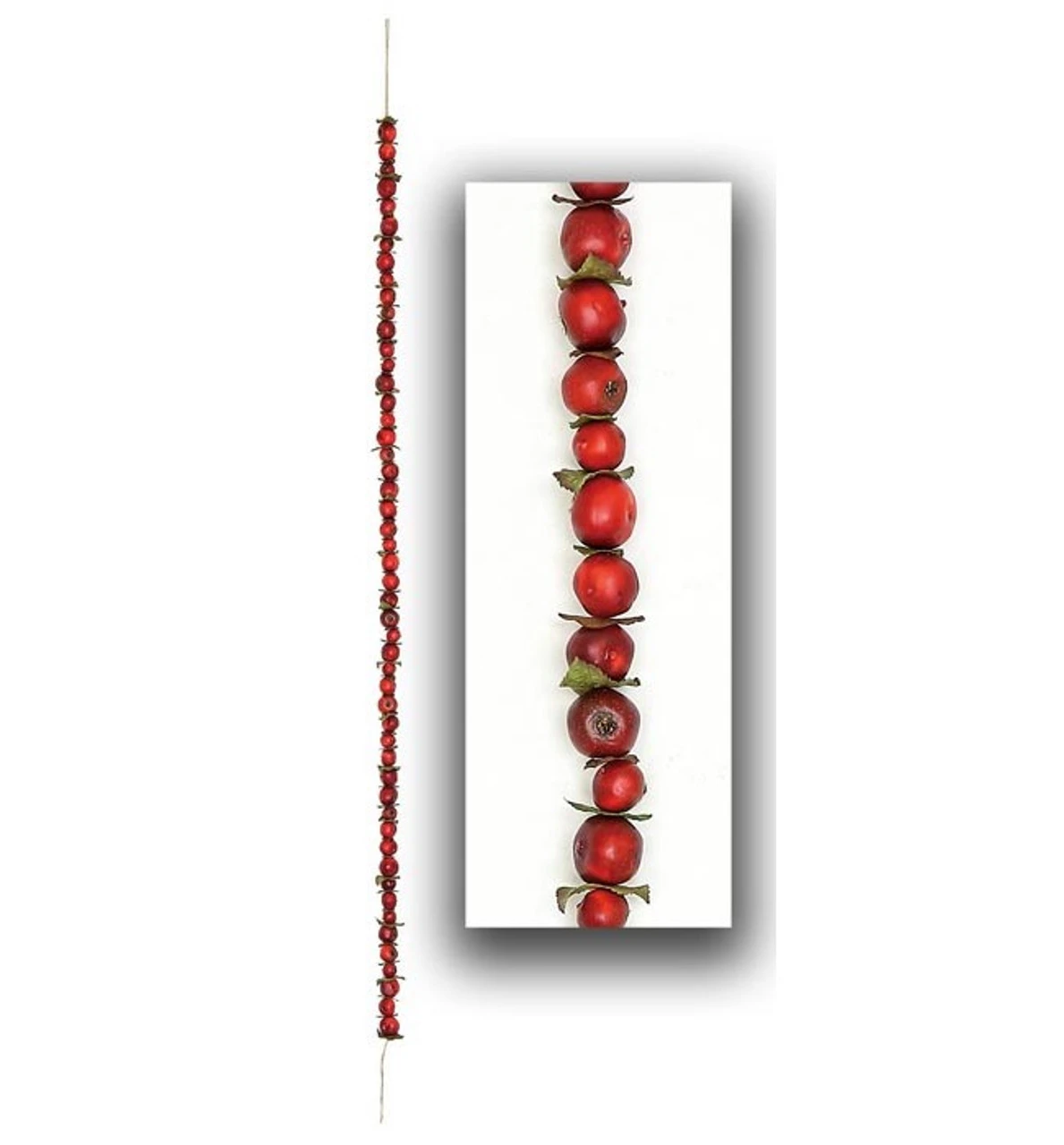55" Red And Green Crabapple Artificial Christmas Garland - Unlit 3 55" Red And Green Crabapple Artificial Christmas Garland - Unlit