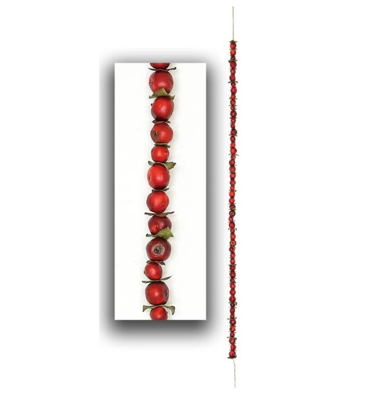 55" Red And Green Crabapple Artificial Christmas Garland - Unlit 4 55" Red And Green Crabapple Artificial Christmas Garland - Unlit - Image 2