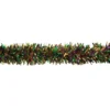 25' X 4" Green, Purple And Gold Mardi Gras Tinsel Garland - Unlit