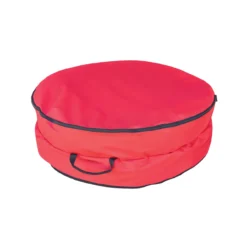 2 In 1 Red Zip Up Christmas Garland And Wreath Storage Bag