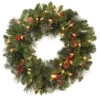 Pre-Lit Decorated Crestwood Spruce Artificial Christmas Wreath - 20-Inch, Clear Lights -Noel Twinkle Shop skudnatcw7 306 20w 1 66742.1667576143