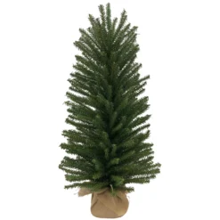 18" Traditional Scottsdale Mini Pine Artificial Christmas Tree With Burlap, Unlit