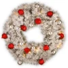 30” Pre-Lit Snowy Bristle Pine Wreath With Battery Operated Warm White LED Lights With Timer 1 30” Pre-Lit Snowy Bristle Pine Wreath With Battery Operated Warm White LED Lights With Timer -Noel Twinkle Shop snp7 308 30w b1 74187.1667580414