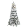 8' Pre-Lit Flocked Vermont Pine Artificial Christmas Tree, Warm Clear LED Lights 1 8' Pre-Lit Flocked Vermont Pine Artificial Christmas Tree, Warm Clear LED Lights -Noel Twinkle Shop t1773 1 79469.1681393456