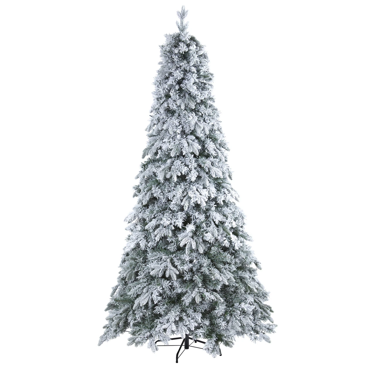 8' Pre-Lit Flocked Vermont Pine Artificial Christmas Tree, Warm Clear LED Lights 5 8' Pre-Lit Flocked Vermont Pine Artificial Christmas Tree, Warm Clear LED Lights - Image 3