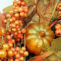 Autumn Leaves, Pumpkins And Berries Artificial Thanksgiving Wreath, 22-Inch, Unlit -Noel Twinkle Shop t1eivpu0iryud7beivlzxzioy9apglcb 10778.1677276920