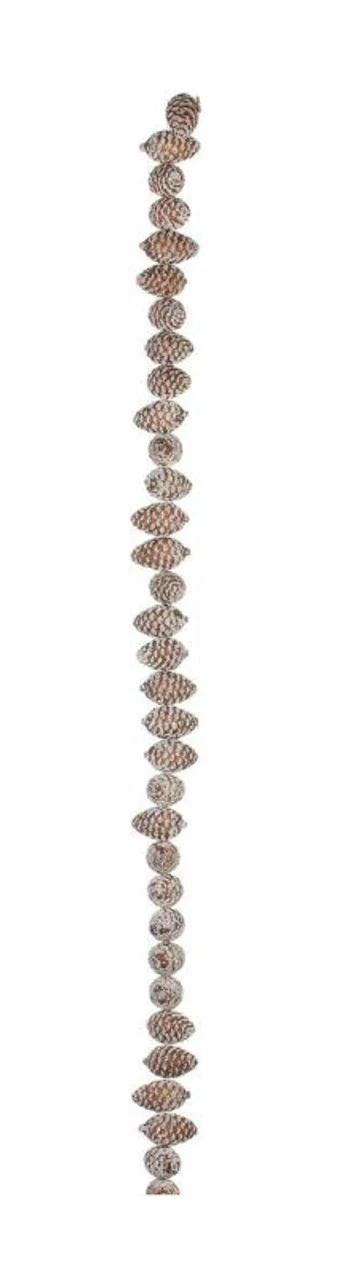 6' X 2.75" Brown And White Frosted Pine Cone Artificial Christmas Garland - Unlit 3 6' X 2.75" Brown And White Frosted Pine Cone Artificial Christmas Garland - Unlit