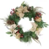 Mixed Pine Berry And Burlap Poinsettia Artificial Christmas Wreath - 24-Inch, Unlit -Noel Twinkle Shop uwbionsmby6arus8r2cp37fdfiokdg6r 51836.1667580565