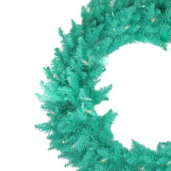 Pre-Lit Teal Green Ashley Spruce Artificial Christmas Wreath, 36-Inch, Clear And Green Lights 7 Pre-Lit Teal Green Ashley Spruce Artificial Christmas Wreath, 36-Inch, Clear And Green Lights -Noel Twinkle Shop vickerman20k880937 21424.1683283377