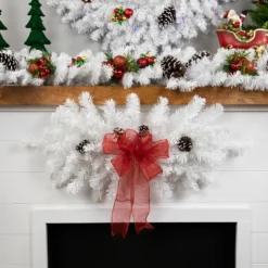 32" Snow White Pine Artificial Christmas Swag, Unlit 8 32" Snow White Pine Artificial Christmas Swag, Unlit -Noel Twinkle Shop vmyiqipv2mm7t4t2ydweesrckzvojhuz 51008.1682446413