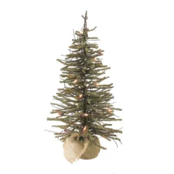 4' Pre-lit Potted Twig Slim Artificial Christmas Tree - Warm Clear Lights
