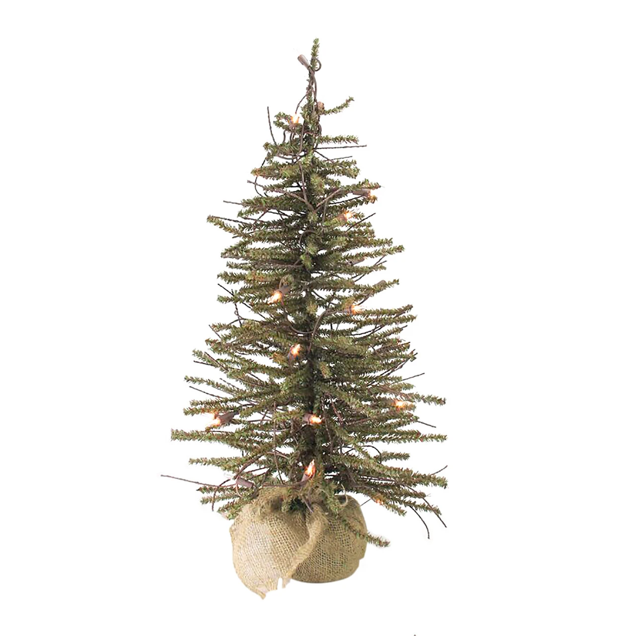 4' Pre-lit Potted Twig Slim Artificial Christmas Tree - Warm Clear Lights 3 4' Pre-lit Potted Twig Slim Artificial Christmas Tree - Warm Clear Lights
