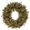 30 Pre-Lit Wintry Pine Artificial Christmas Wreath With Pine Cones And Berries - Clear Lights -Noel Twinkle Shop wp1 300 30w 1 69852.1667656817