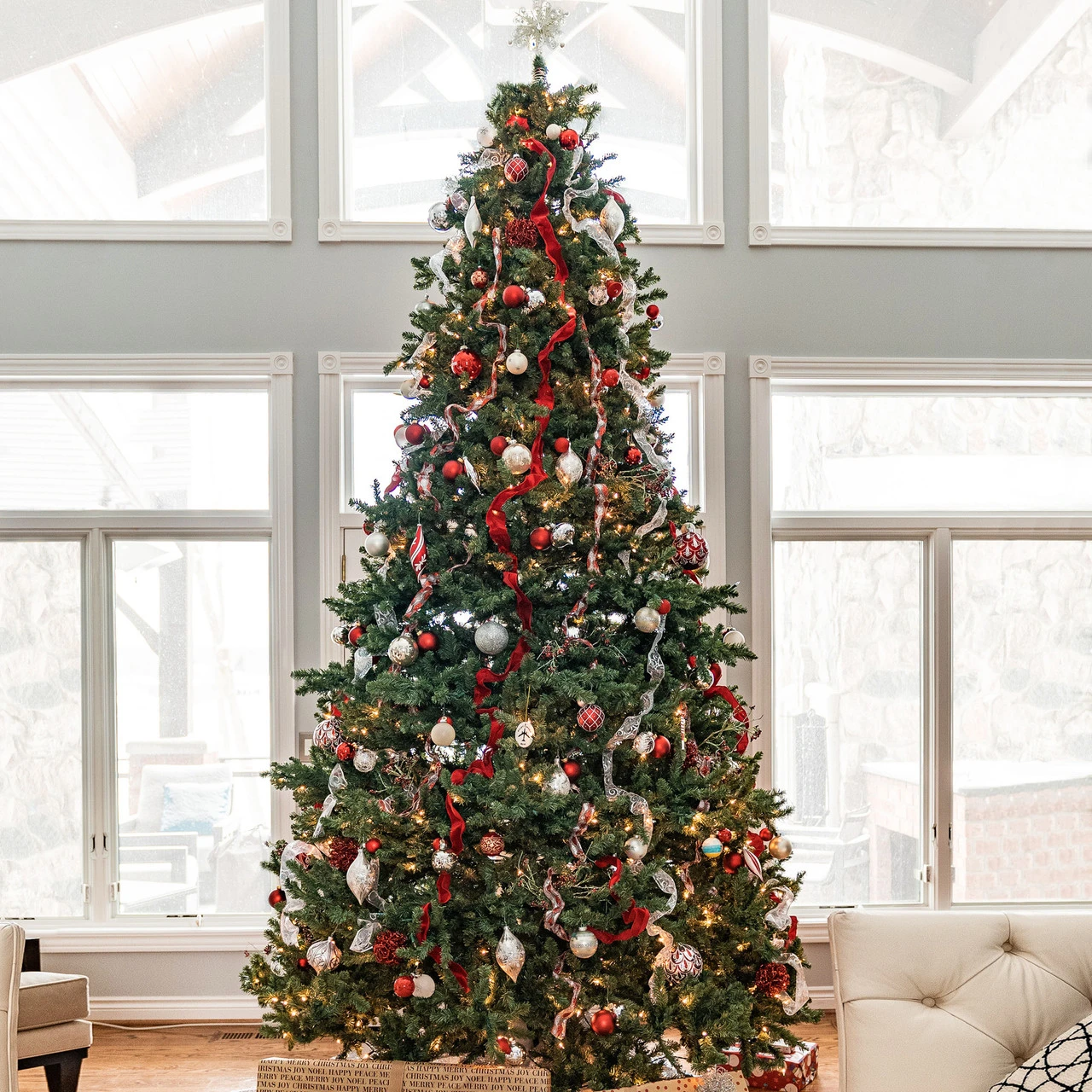 9' Pre-Lit Full Northern Pine Artificial Christmas Tree, Clear Lights 3 9' Pre-Lit Full Northern Pine Artificial Christmas Tree, Clear Lights