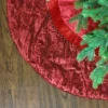 60" Red Velvet Damask Sequin Embroidered Poinsettia Trimmed Scalloped Edge Christmas Tree Skirt -Noel Twinkle Shop xzysdffb1no0ej3bpfjwkcqwnu2x0c1f 09251.1667521644