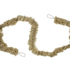 7.75' X 4" Gold Natural Jute Bow Artificial Christmas Garland - Unlit