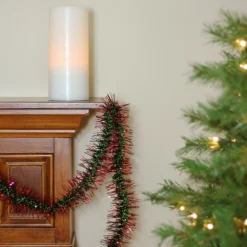 50' X 3" Red And Green Spiral Center Christmas Tinsel Garland - Unlit -Noel Twinkle Shop y7aajowvnsz2kfgzjorqvqwubn4tpoeb 66646.1667575050