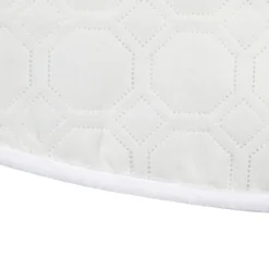 48" Cream Quilted Christmas Hexagon Tree Skirt With Velvety Trim -Noel Twinkle Shop yafgpz6a4qdiviu46uvy0cdgfg27luiw 65808.1671201429