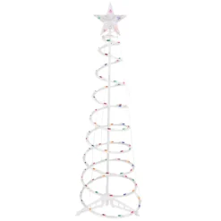 4ft Lighted Spiral Christmas Tree With Star Tree Topper, Multi Lights -Noel Twinkle Shop ys multitree med top 53704.1667576308