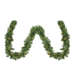 50' X 14" LED Lighted Ashcroft Cashmere Pine Commercial Christmas Garland - Clear Lights